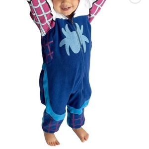 Blue Spider-Themed Kids Jacket